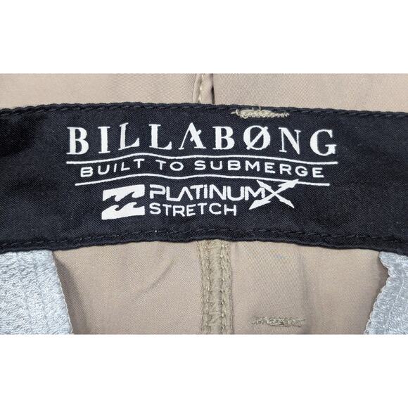 BILLABONG Mens Boardshorts - Tan, Platinum Stretch, Cargo Style, Size 33 - Picture 2 of 6
